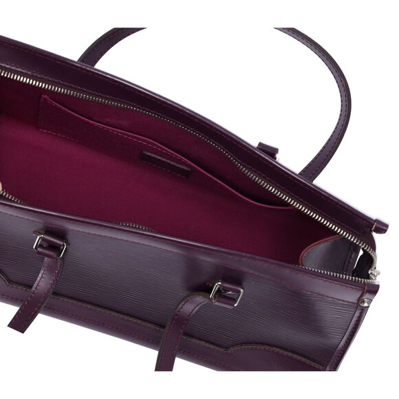 Louis Vuitton Madeleine PM Epi Cassis Handbag M5933K LV Logo Engraved - Picture 8 of 8